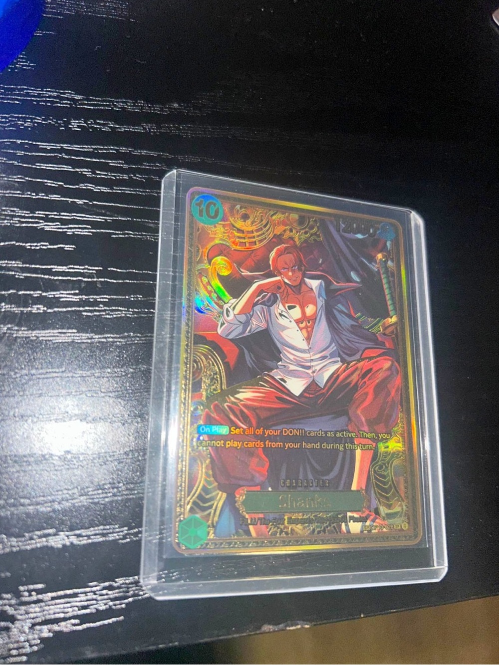 Holographic Illustrated Trading Card - Red & Gold Collector Card